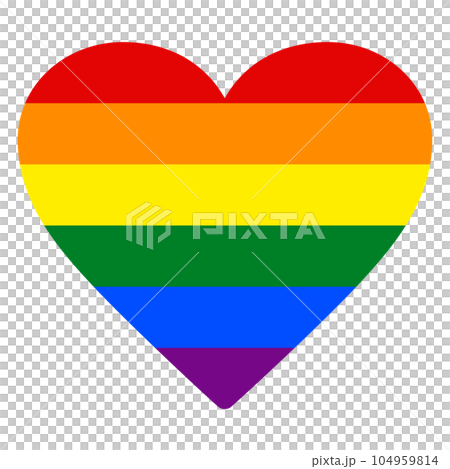 レインボーカラーのハート(LGBT) レインボーカラーのハート(LGBT) 104959814