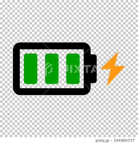 Simple charging battery icon. vector. Simple charging battery icon. vector. 104960737