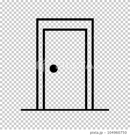 シンプルなドアのアイコン。入口。玄関。ベクター。 シンプルなドアのアイコン。入口。玄関。ベクター。 104960750