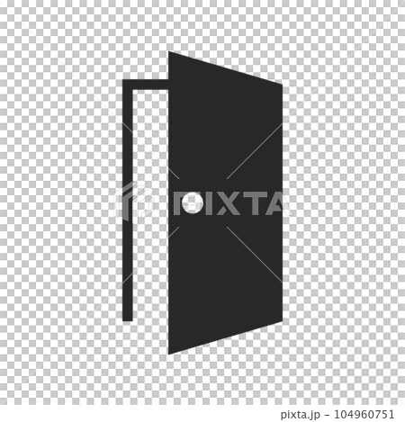 打開門的剪影 104960751