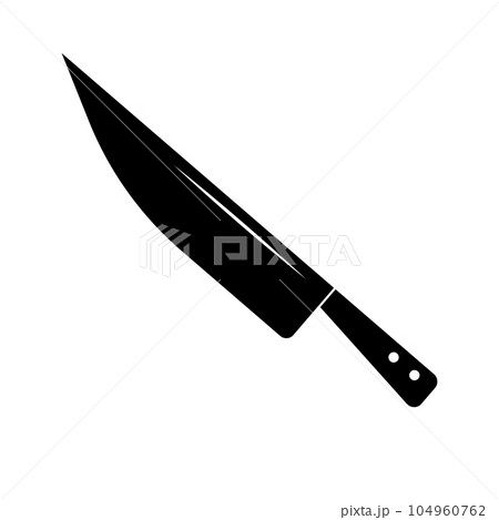 キッチンナイフのシルエットアイコン。ベクター。 キッチンナイフのシルエットアイコン。ベクター。 104960762