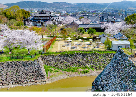 奈良 桜満開の郡山城 ~天守台からの眺望~ 奈良 桜満開の郡山城 ~天守台からの眺望~ 104961164