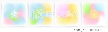 Gradient Summer Background. Aesthetic Poster or Banner Template for Business, Decorative Patterns, Social Media Posts, or Graphic Abstracts. Seashells decorative patterns. Clean Minimal Layouts. Gradient Summer Background. Aesthetic Poster or Banner Template for Business, Decorative Patterns, Social Media Posts, or Graphic Abstracts. Seashells decorative patterns. Clean Minimal Layouts. 104961308