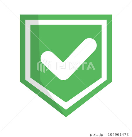 チェックマーク シールド 104961478