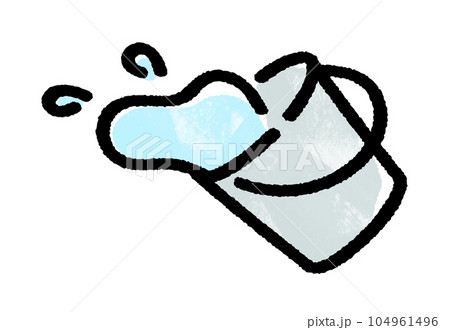 バケツからこぼれる水 104961496