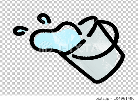 バケツからこぼれる水 104961496