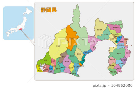 静岡県の位置 静岡県の位置 104962000