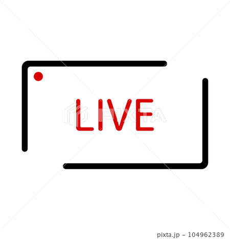 live video icon illustration design 104962389