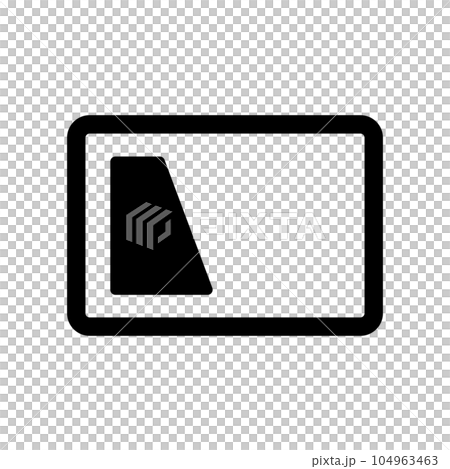 簡單的 IC 卡剪影圖標。電子支付。向量。 104963463