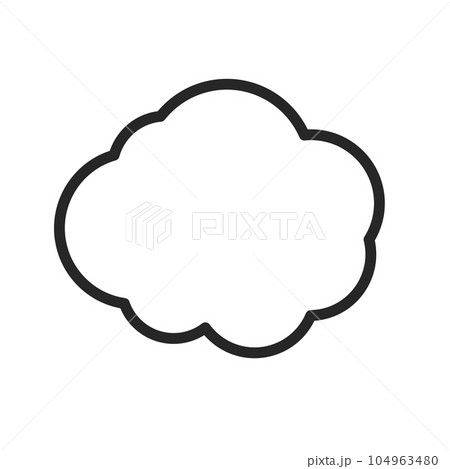 可愛いフワフワの雲のアイコン。ベクター。 可愛いフワフワの雲のアイコン。ベクター。 104963480