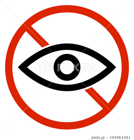 見ないでくださいのサイン。ベクター。 見ないでくださいのサイン。ベクター。 104963481