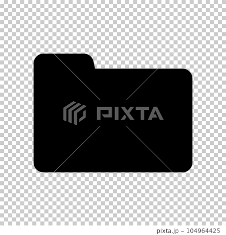 フォルダのシルエットアイコン フォルダのシルエットアイコン 104964425