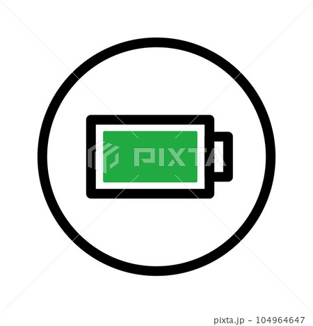 丸いバッテリーアイコン 104964647