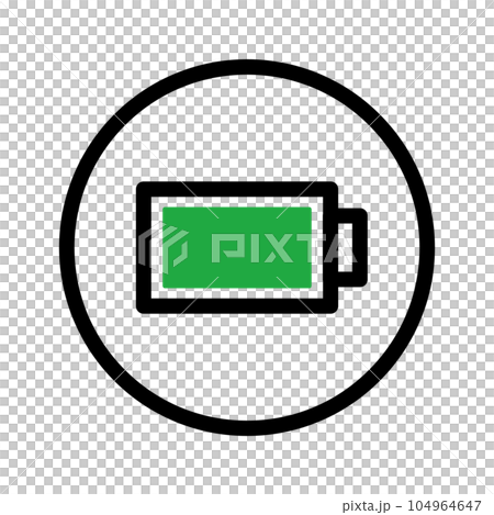 丸いバッテリーアイコン 104964647