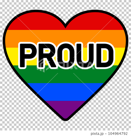 レインボーカラーのハート(PROUD) レインボーカラーのハート(PROUD) 104964792