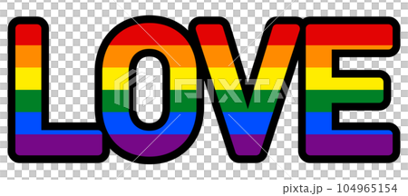 LOVE in rainbow colors 104965154