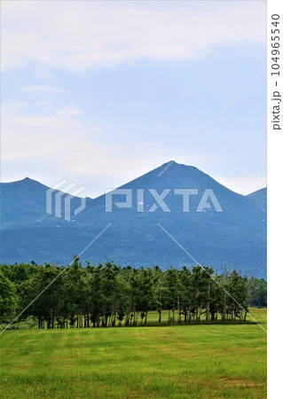 七月の北海道、大雪山国立公園の懐に抱かれて十勝岳、富良野岳、美瑛岳、美瑛富士と連山を望む初夏の北海道 七月の北海道、大雪山国立公園の懐に抱かれて十勝岳、富良野岳、美瑛岳、美瑛富士と連山を望む初夏の北海道 104965540