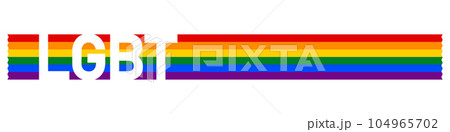 レインボーカラーのライン＆LGBT 104965702