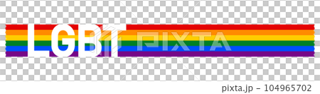 レインボーカラーのライン＆LGBT 104965702