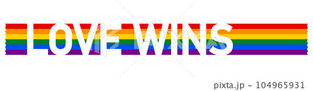 レインボーカラーのライン＆LOVE WINS 104965931