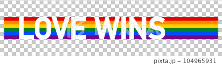 レインボーカラーのライン＆LOVE WINS 104965931