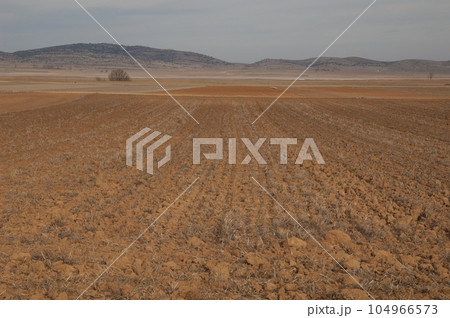 Ploughed field. Ploughed field. 104966573