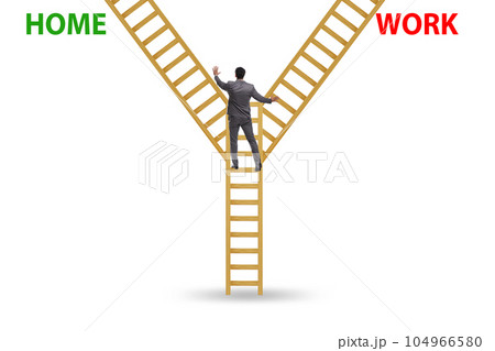 Business people in work home balance concept Business people in work home balance concept 104966580