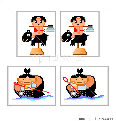 ドット絵昔話・金太郎 一寸法師 ドット絵昔話・金太郎 一寸法師 104966644