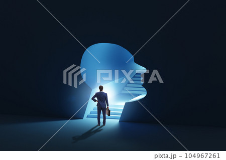 Businessman in split personality concept Businessman in split personality concept 104967261