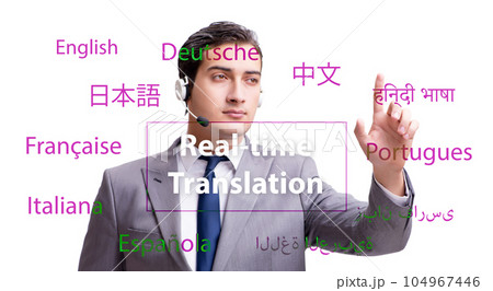 Concept of real time translation from foreign language 104967446