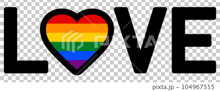 LOVE (Rainbow colored heart) LOVE (Rainbow colored heart) 104967555