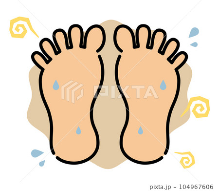 蒸れて臭う足(両足) 蒸れて臭う足(両足) 104967606