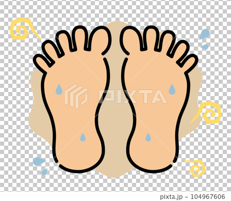 蒸れて臭う足(両足) 蒸れて臭う足(両足) 104967606
