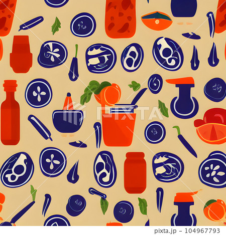 Food vegetable random pattern seamless,...のイラスト素材 [104967793] - PIXTA