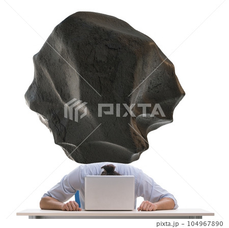 Employee under the burden of work 104967890