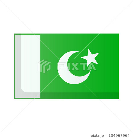 モダンなパキスタン国旗アイコン。ベクター。 104967964