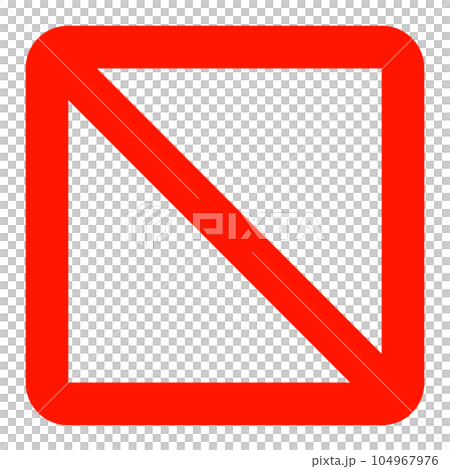 紅色方形停車標誌。禁止。向量。 104967976