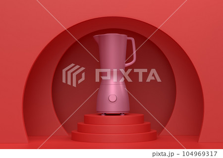 Abstract scene or podium with blender on monochrome background. Abstract scene or podium with blender on monochrome background. 104969317