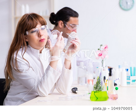 Two chemists working in the lab 104970005