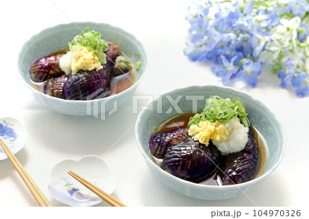 なすの揚げびたし 茄子の揚げびたし なすの揚げびたし 茄子の揚げびたし 104970326