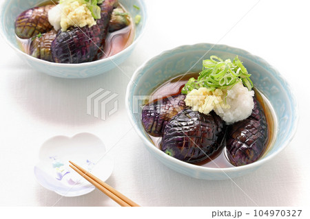 なすの揚げびたし　茄子の揚げびたし 104970327