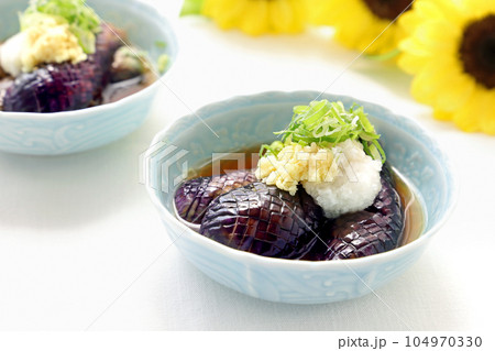 なすの揚げびたし　茄子の揚げびたし 104970330