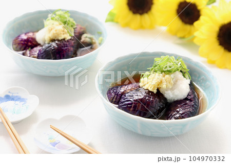 なすの揚げびたし　茄子の揚げびたし 104970332