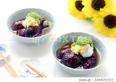 なすの揚げびたし 茄子の揚げびたし なすの揚げびたし 茄子の揚げびたし 104970333