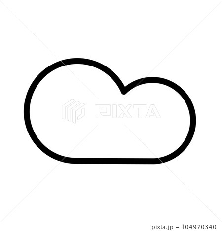 ふわふわの雲のアイコン。曇りの天気予報アイコン。ベクター。 104970340