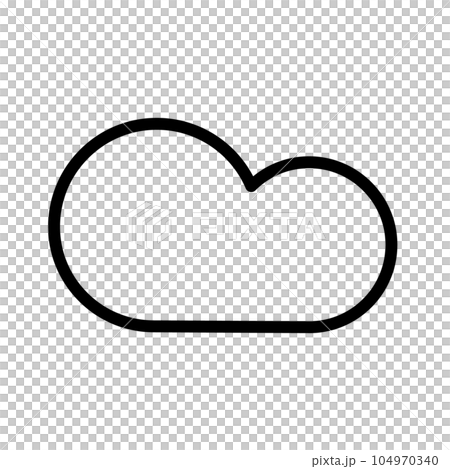 蓬鬆的雲形圖標。多雲天氣預報圖標。向量。 104970340
