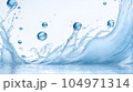 Background image of moving water in waves bubbles on white background 104971314