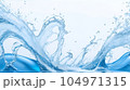 Background image of moving water in waves bubbles on white background 104971315