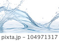 Background image of moving water in waves bubbles on white background 104971317