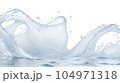 Background image of moving water in waves bubbles on white background 104971318